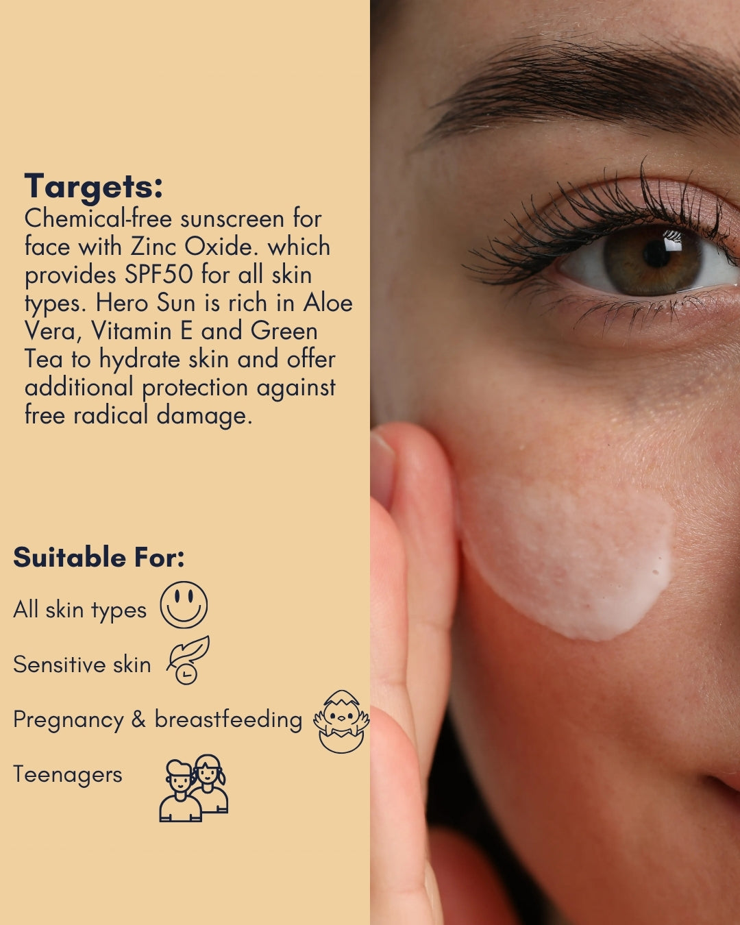 Hero Sun Mineral Face Sunscreen SPF50